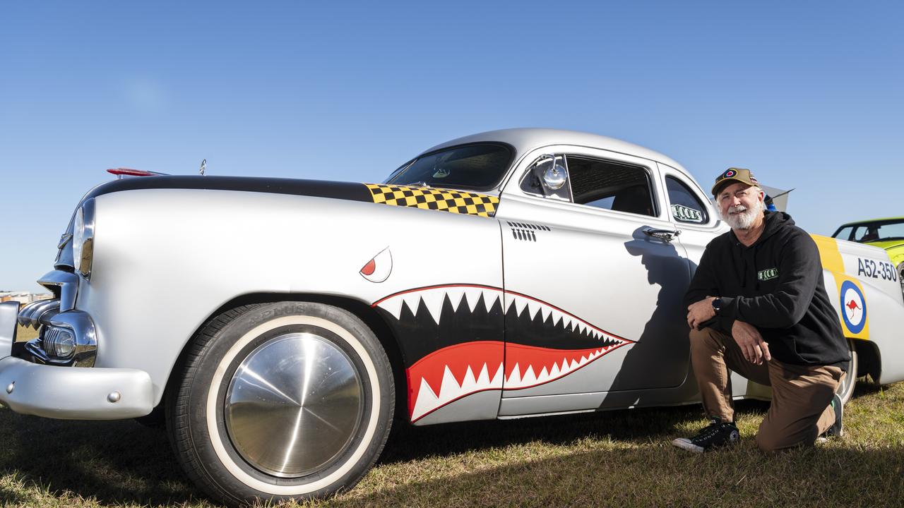 Phill Burchell aka Kustom with his custom 1952 Chev ute at the David Hack Classic, Sunday, May 19, 2024. Picture: Kevin Farmer