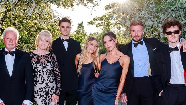 The Beckham’s are joined by Victoria’s parents.