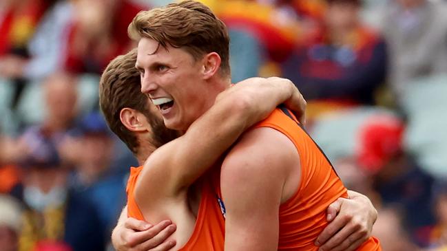 Lachie Whitfield was impactful in the forward half of the ground against Adelaide. Picture: Getty Images