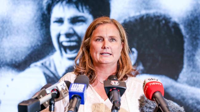 Anita Frawley is speaking out to encourage men to speak to their mates about mental health. Picture: NCA NewsWire / Tim Carrafa