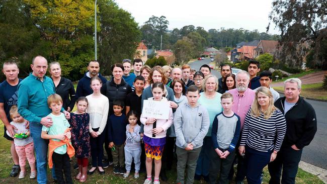 Alana Dr residents signed a petition to prevent bus stops going in at Alana Dr, West Pennnant Hills.  They don't want these bus stops to be installed outside their homes because of a lack of consultation. Picture: AAP Image / Angelo Velardo