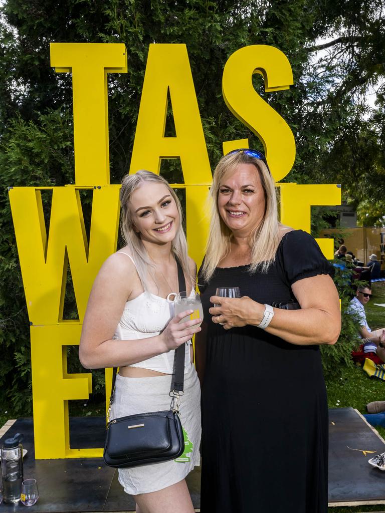 Krystal Wiggins and Susan Wiggins. TAS Wine Festival. Picture: Caroline Tan