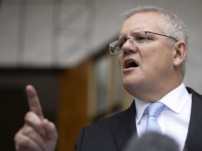 CANBERRA, AUSTRALIA-NCA NewsWire Photos DECEMBER 03 2020.The Prime Minister Scott Morrison during a press conference at Parliament House in Canberra.Picture: NCA NewsWire / Gary Ramage