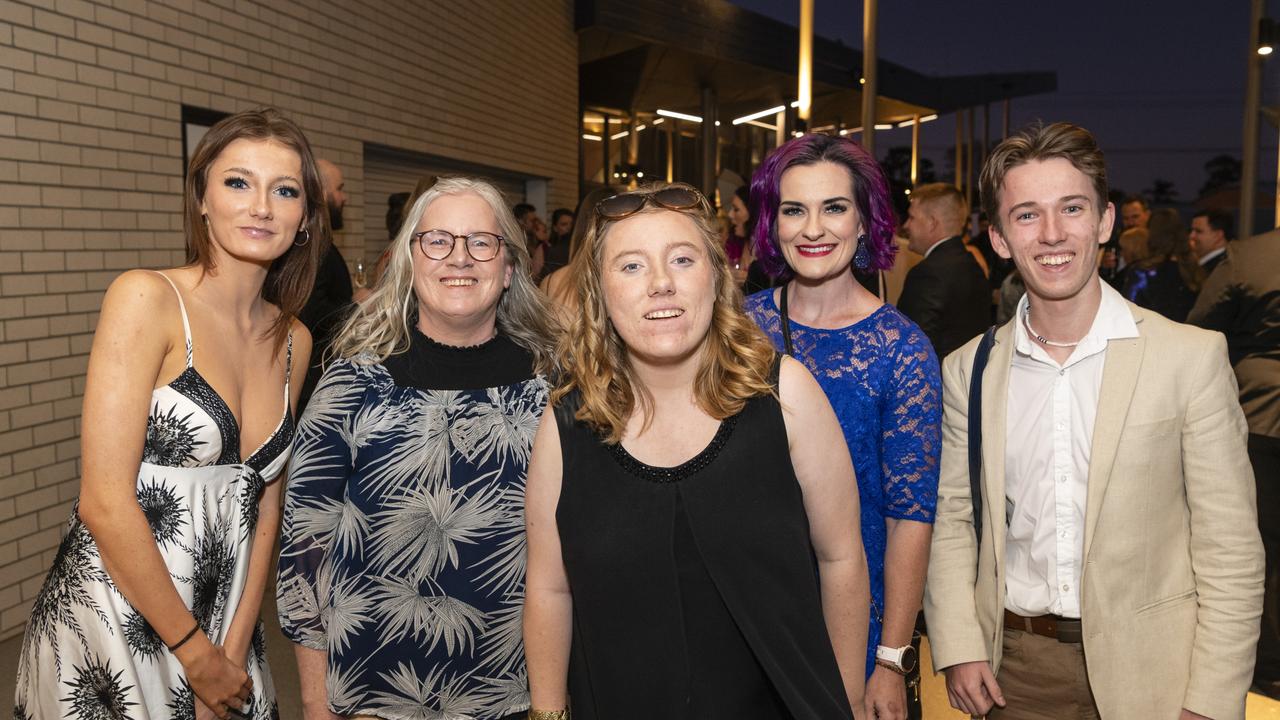 At the Business disABILITY Awards are (from left) Eden Munt, Jen Munt, Bronte Munt, Christy Johnston and Elijah Anthony Munt. Picture: Kevin Farmer