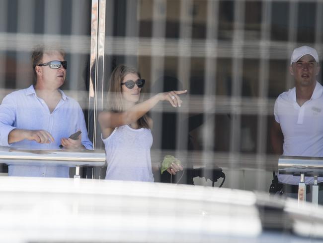 James Packer's girlfriend Kylie Lim on yacht IJE on the first day after taking possession of it. Picture Ella Pellegrini