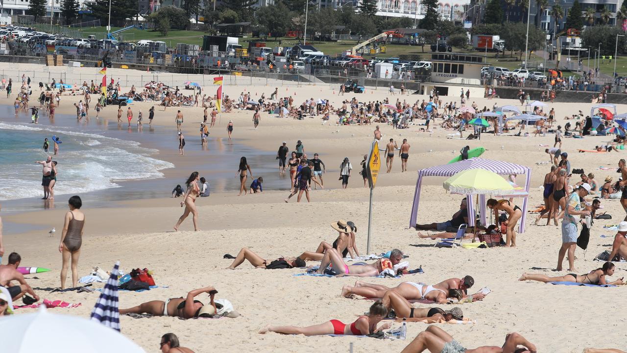 As summer temperatures rise Aussies escape to the beach. Picture: The Daily Telegraph