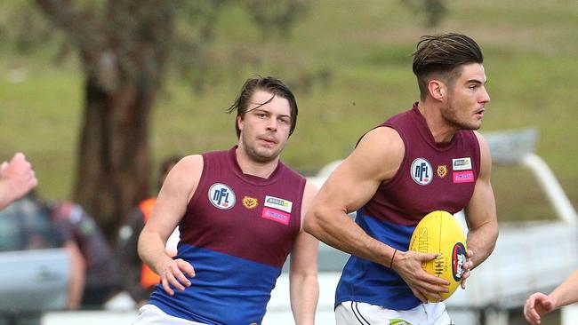 James Kroussoratis kicked six goals in Banyule’s upset win on Saturday. Picture: Hamish Blair