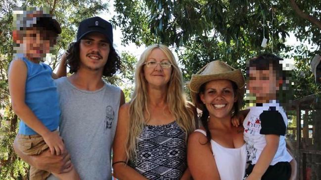 Shani Hando (right) pictured with her brother Torin, mum Donna and two children. Picture: Facebook