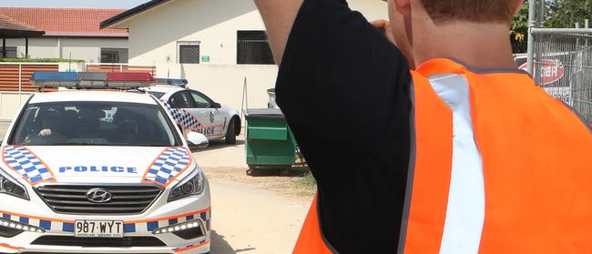 Police arrive at a Gold Coast protest. Picture Glenn Hampson