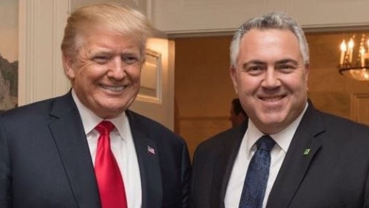 US ambassador Joe Hockey pictured with president Donald Trump. Picture: Instagram 