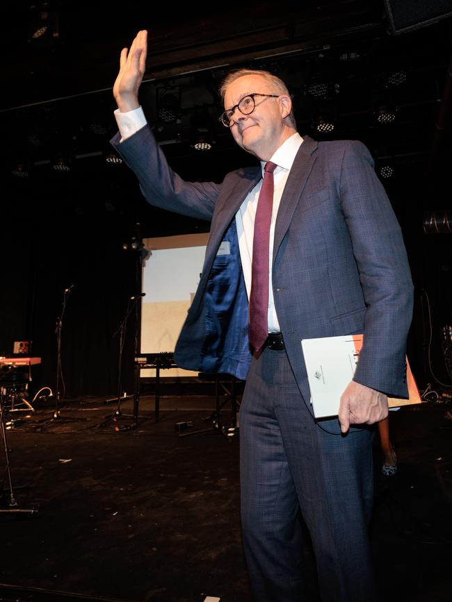 Mr Albanese told a packed audience “arts jobs are real jobs”. Picture: NCA NewsWire / David Geraghty