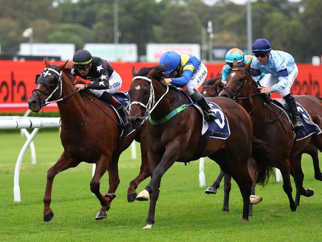 SYDNEY, AUSTRALIA - JANUARY 27: Molly Bourke riding Uzziah wins Race 2 Midway  during Sydney Racing at Royal Randwick Racecourse on January 27, 2024 in Sydney, Australia. (Photo by Jeremy Ng/Getty Images)