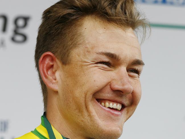 AUSTRALIAN CYCLIG CHAMPS ROAD RACE Heinrich Haussler wins from Caleb Ewan Picture:Wayne Ludbey