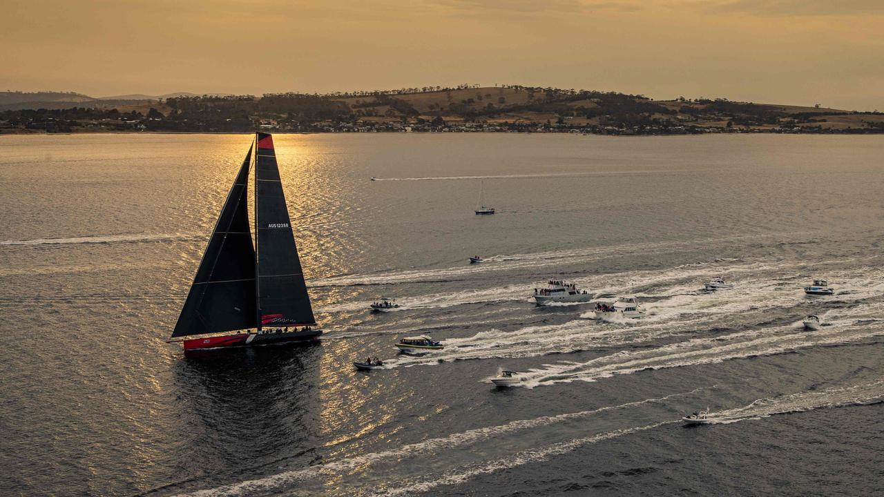 The US supermaxi yacht Comanche in a previous race.