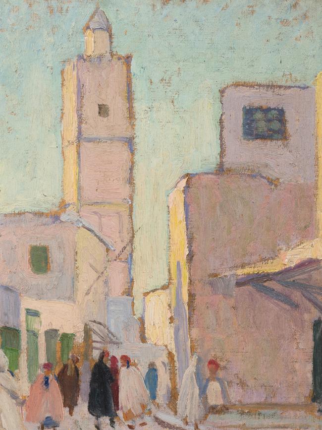 Ethel Carrick Fox’s North African street scene, (c 1920).