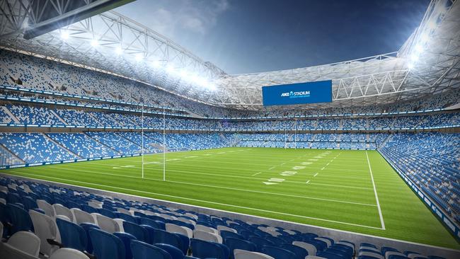 ANZ Stadium redeveloped as a 75,000-seat rectangle.