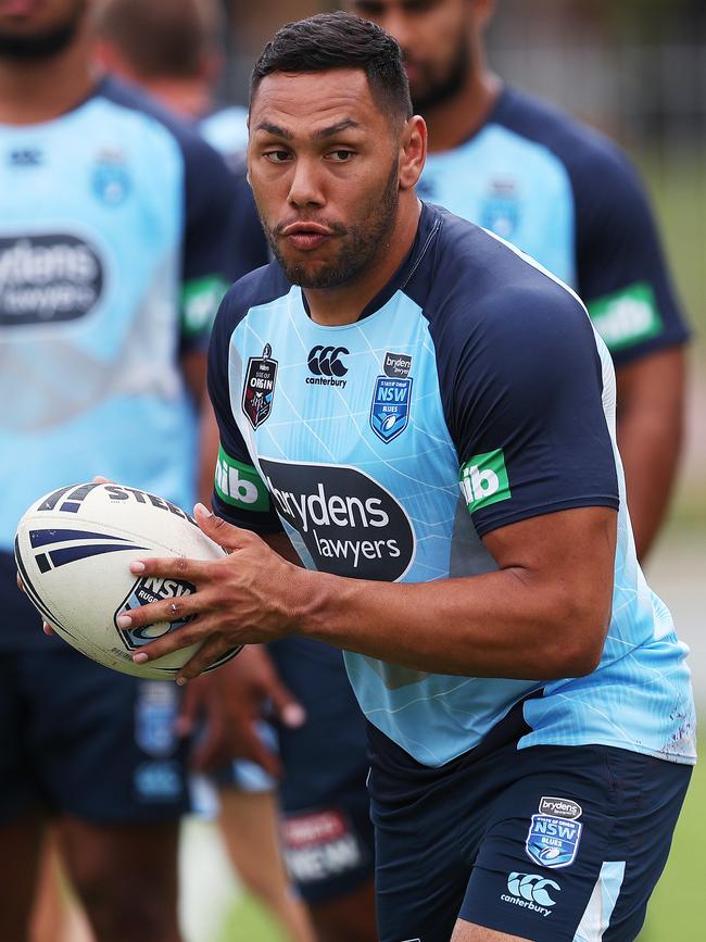 Jesse Ramien during a NSW Emerging Blues training session. Picture: Phil Hillyard