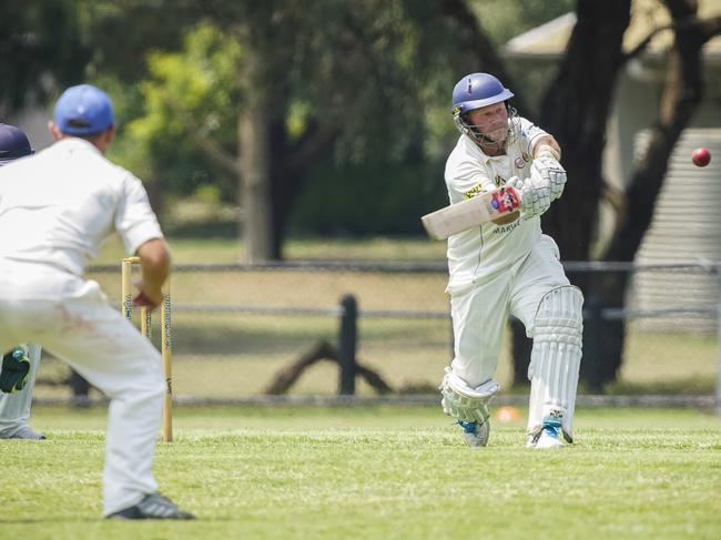 Simon Dart goes after a full toss. Picture: Valeriu Campan