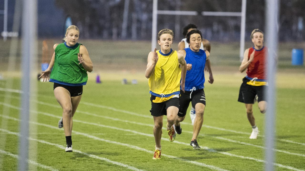 Will Kruger wins the Youths 120 metres. Arthur Postle Gift at Pittsworth. Saturday, 14th Sep, 2019.