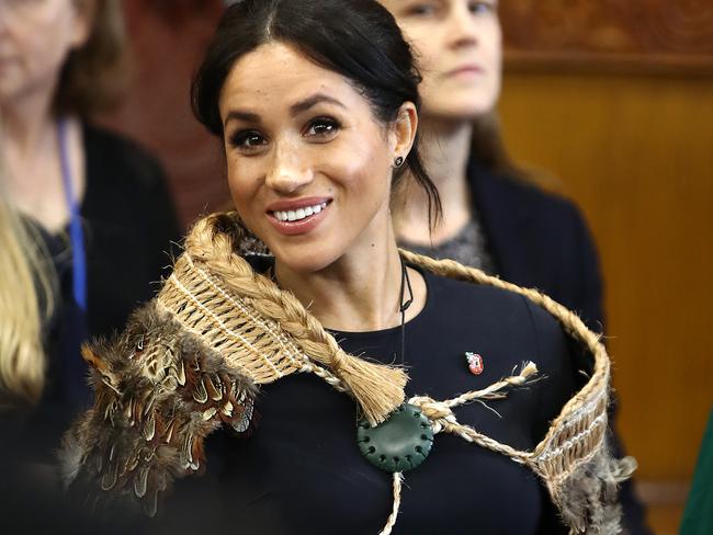 ROTORUA, NEW ZEALAND - OCTOBER 31: Meghan, Duchess of Sussex visits Te Papaiouru Marae on October 31, 2018 in Rotorua, New Zealand. The Duke and Duchess of Sussex are on their official 16-day Autumn tour visiting cities in Australia, Fiji, Tonga and New Zealand. (Photo by Phil Walter/Getty Images)