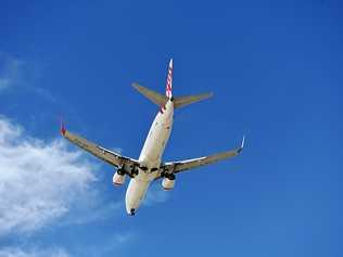 Virgin plane ready to land at Sunshine Coast Airport. Picture: Warren Lynam