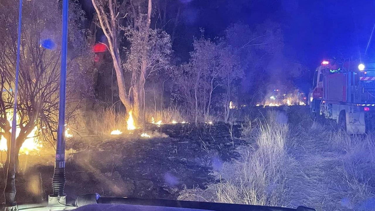 Crews from the New South Wales-based Lightning Ridge Rural Fire Service crossed the border to provide assistance with QFD firefighters tasked to battle the blaze at Dirranbandi. Photos: Lightning Ridge Rural Fire Service.