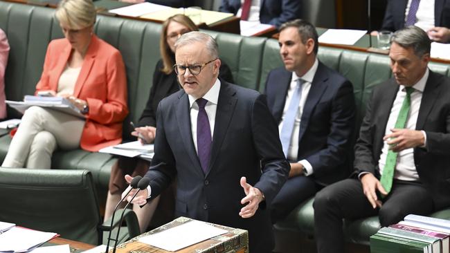 Prime Minister Anthony Albanese was not asked about Qantas during Question Time. Picture: NewsWire / Martin Ollman