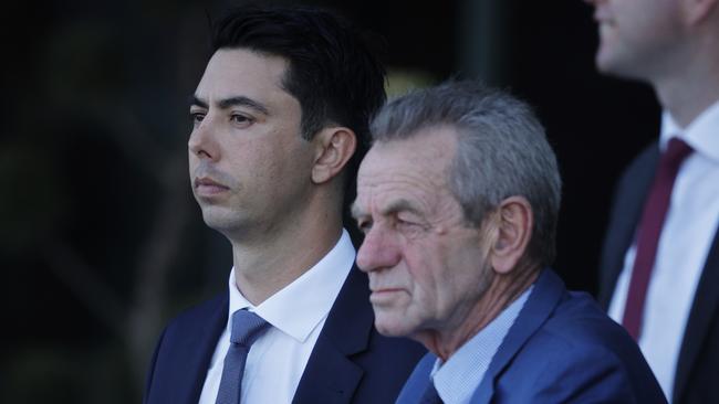 Training partners Gerald Ryan (right) Sterling Alexiou saddle up a couple of good chances at Warwick Farm on Wednesday including Silentsar. Picture: Getty Images