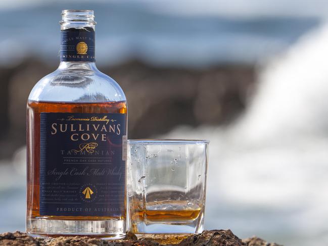 Sullivans Cove French Oak Cask was named the best single malt at the prestigious World Whisky Awards in London in March 2014. Pictured on Goats Beach, Tasmania.