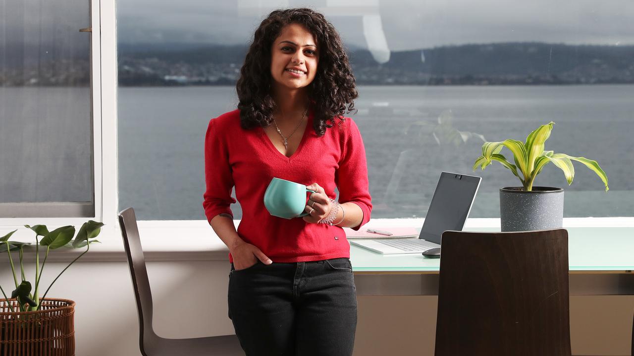 Working from home, for people such as Saumya Mehta of Hobart, is changing what they want from their lifestyle. Picture: Nikki Davis-Jones