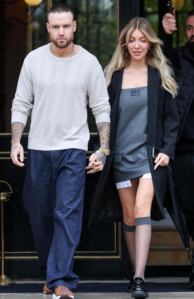 Liam Payne and Kate Cassidy together during Paris Fashion Week in March 2024. Picture: Backgrid r