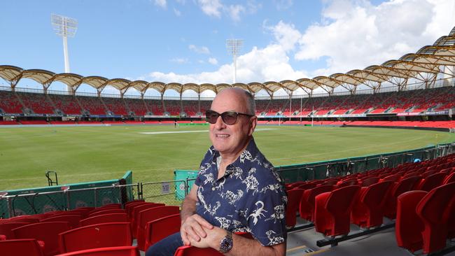 Tony Cochrane talks about the business of concerts at Metricon Stadium. Picture Glenn Hampson