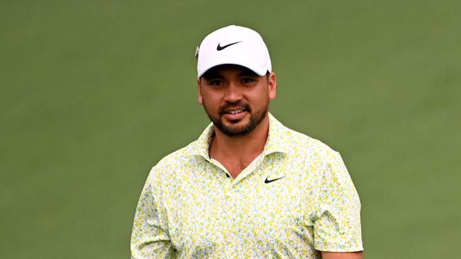 AUGUSTA, GEORGIA - APRIL 07: Jason Day of Australia walks to the second green during the second round of the 2023 Masters Tournament at Augusta National Golf Club on April 07, 2023 in Augusta, Georgia. (Photo by Ross Kinnaird/Getty Images)