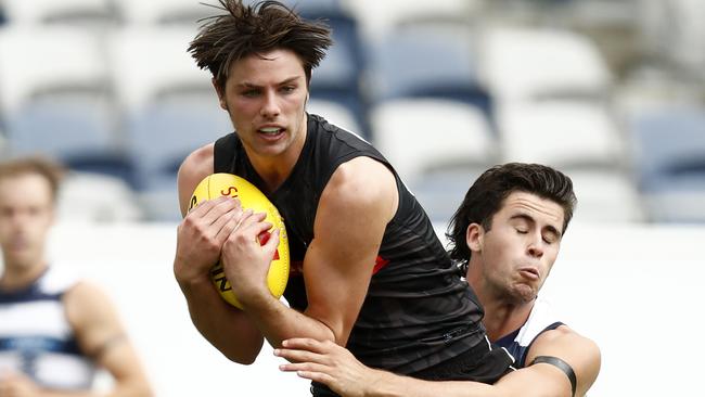 The veterans starred on Friday but so did Magpies draftee Oliver Henry. Picture: Darrian Traynor/Getty Images