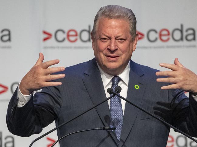 7th June 2019.Ex-US Vice President Al Gore is seen speaking at a CEDA lunch in Brisbane.Photo: Glenn Hunt / The Australian