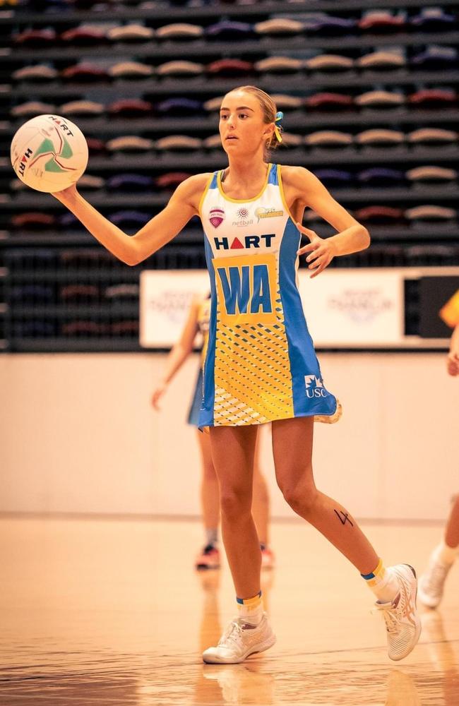 USC Thunder player Jasmine Gill has been selected in the Netball Queensland U17 squad. Picture: Netball Queensland.