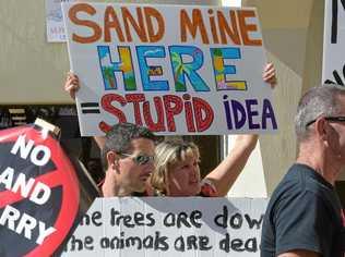 Sand mine opponents attend the Nambour Council Chambers earlier this month. Picture: Warren Lynam