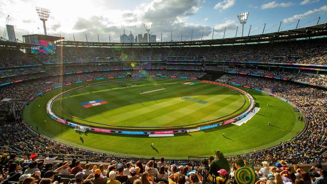 The scene at the MCG for the women’s T20 final. Picture: Mark Stewart