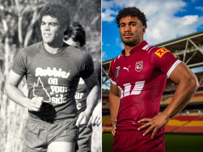 (L-R) Rugby league Immortal Mal Meninga and rookie Robert Toia.