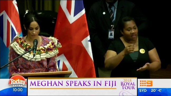 The Duchess of Sussex has addressed the University of the South Pacific in Fiji during her first speech on this Royal tour.