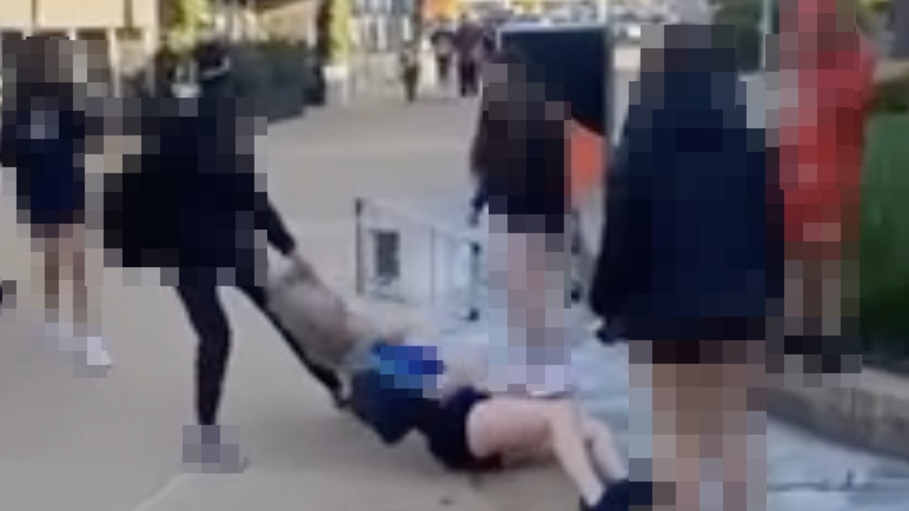 A screengrab of the video, in which a girl was attacked.