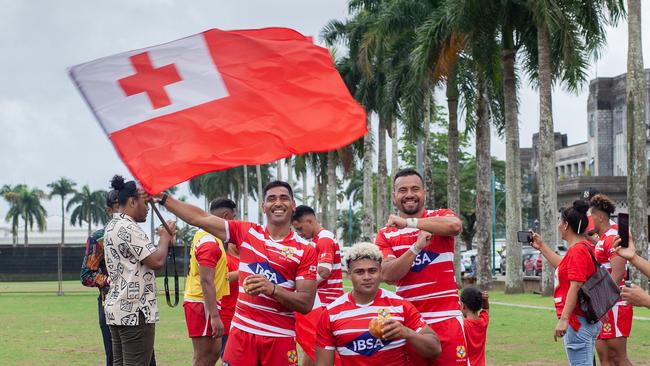 Team Tonga players just prior to 2022 Pacific Nations Cup. Picture: Vanilla Tupu