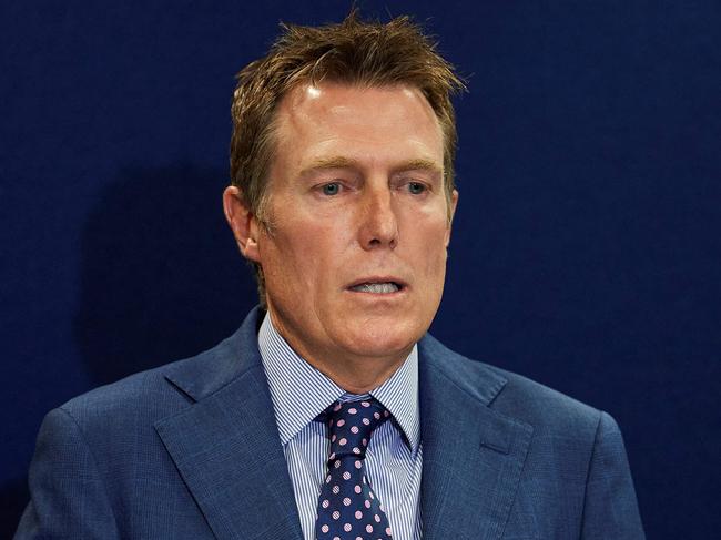 Australia's attorney general Christian Porter speaks during a press conference in Perth on March 3, 2021, after he outed himself as the unnamed cabinet minister accused of raping a 16-year-old girl. (Photo by Stefan Gosatti / AFP)