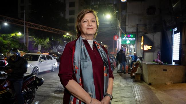 UNICEF representative Bangladesh Rana Flowers originally from Newcastle NSW pictured on the street of Dhaka. Picture: Jason Edwards