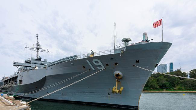 American ship the USS Blue Ridge during a visit to Sydney. Picture: Justin Lloyd.