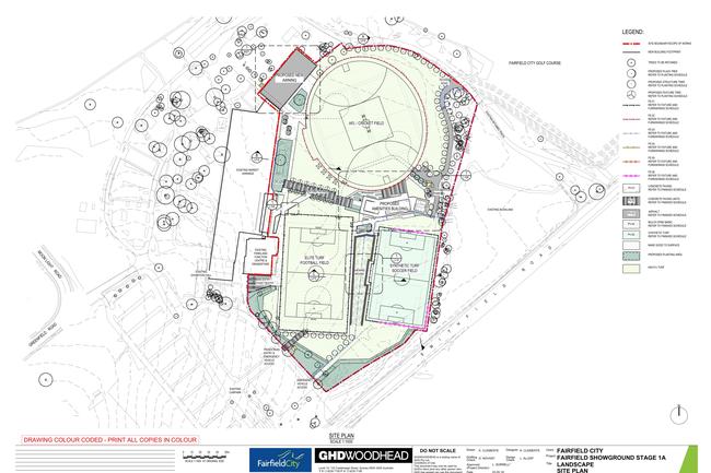 Proposed site plan for the redeveloped Fairfield Showground.