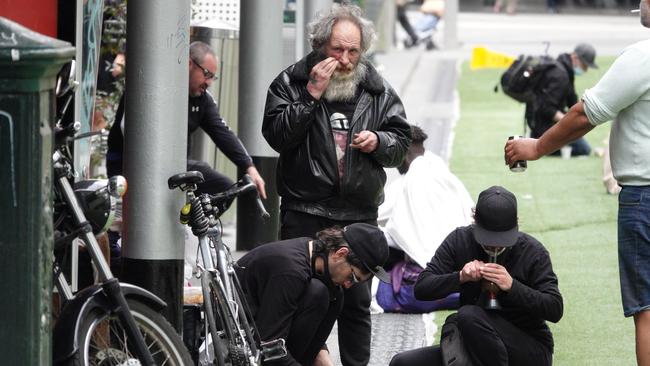 The bottom end of Elizabeth Street has been a magnet for anti-social behaviour. Picture: Alex Coppel