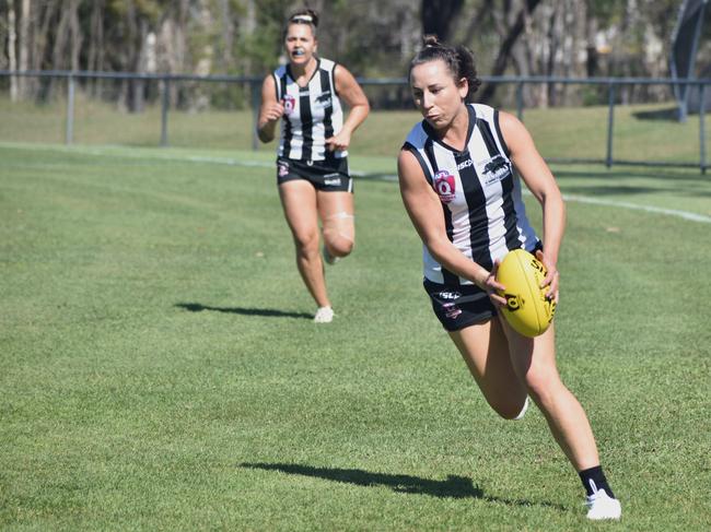 Rockhampton Panthers' co-captain Hayley Richmond in action in Saturday's grand final against the Yeppoon Swans.