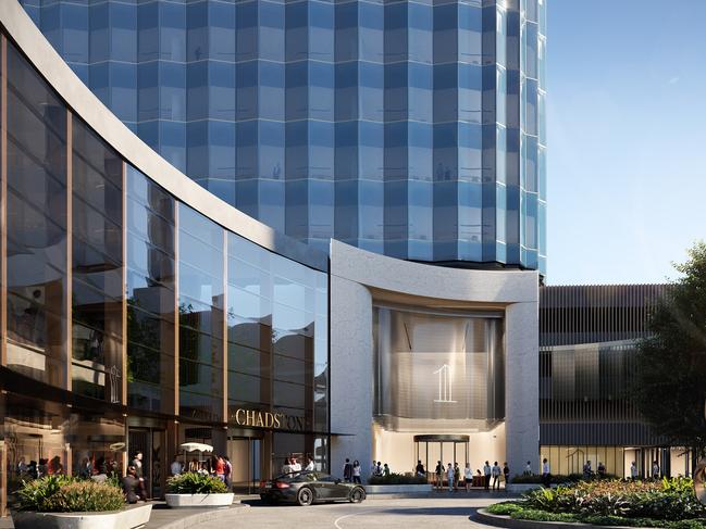 Adairs will move its national headquarters into Chadstone's new office tower, One Middle Road, which is under construction and will be finished by 2024. Artist impression supplied.