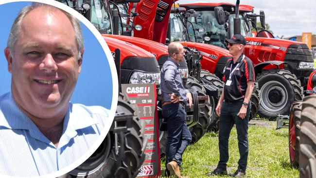 Case Tractors and (left) Primex director Bruce Wright.